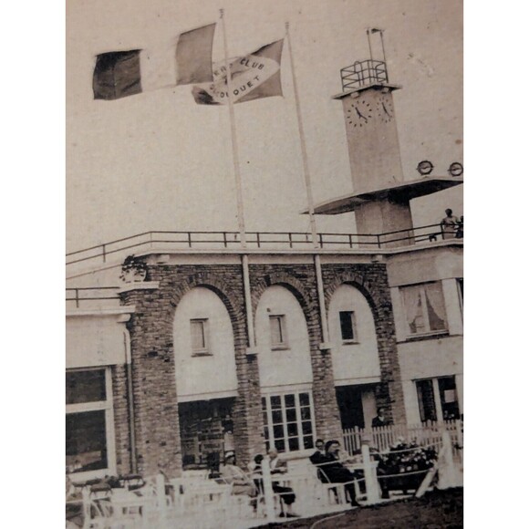 Vintage Postcard RPPC 53 Bis Le Touquet Paris Plage The Airport People On Roof - Picture 3 of 7